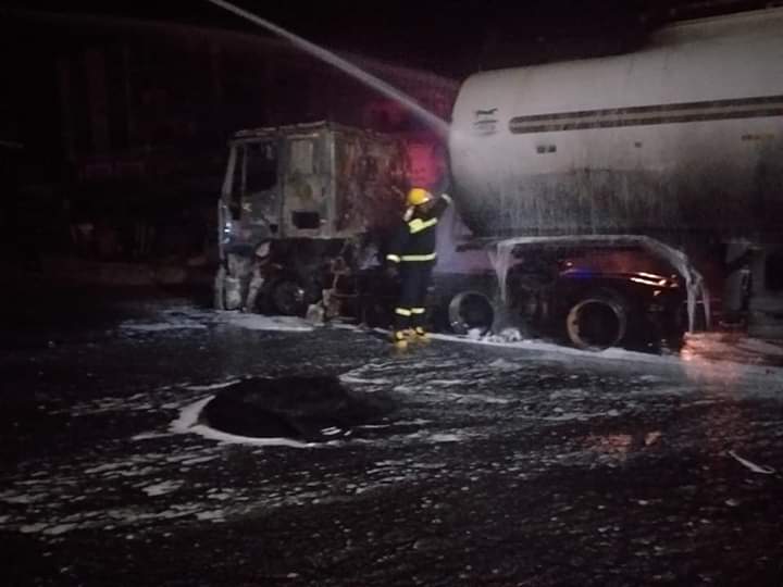 BREAKING: Petrol Tanker On Fire Yesterday In Onitsha