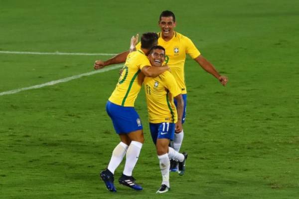 Diego Souza Scores For Brazil In The 1st min Of The Match