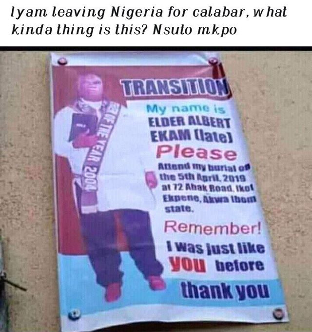 "Please Attend My Burial" - Dead Man Begs In His Poster