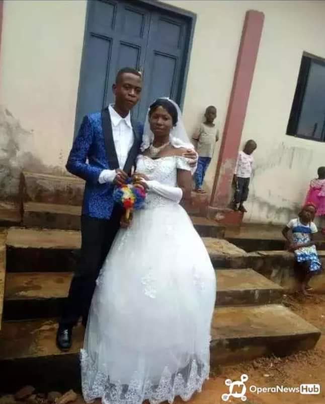 A Lady Aged 22 Years Marries A 15-Year-Old Boy - See Photos