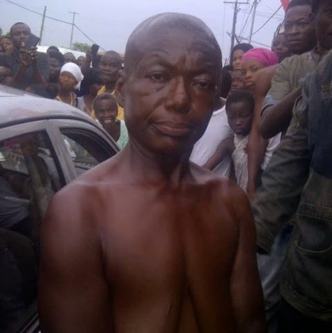 A Man with female features spotted in Ghana - and yes, mobbed!