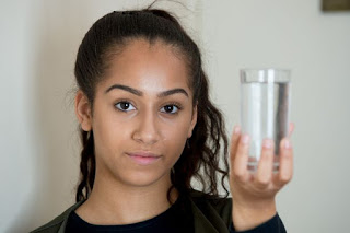 Meet the Girl whose skin is water's worst enemy