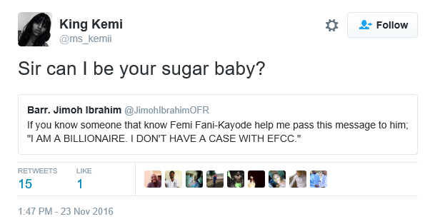 See Why a Twitter User Asked To Be Jimoh Ibrahim's Sugar Daddy