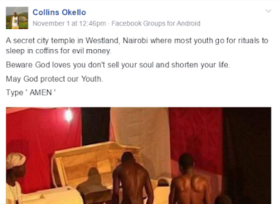 Kenyans Sleeping in Coffins for Rituals?