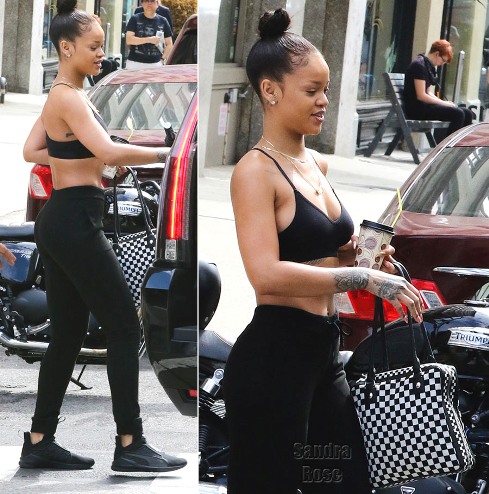 Photos of Rihanna's Flat Tummy As she exits NYC apartment