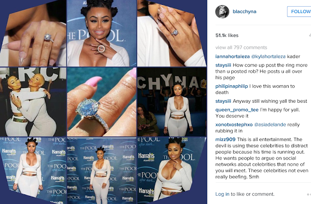 Blac Chyna shows off Engagement Ring in new photos