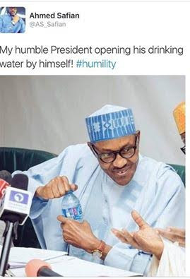 Ahmed Safian points out Buhari's Humility