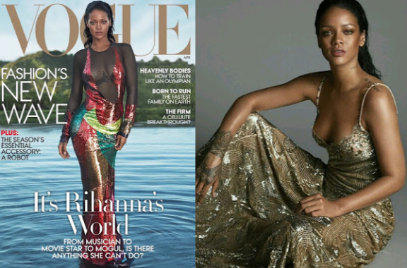 Rihanna on the April Cover of  Vogue Magazine