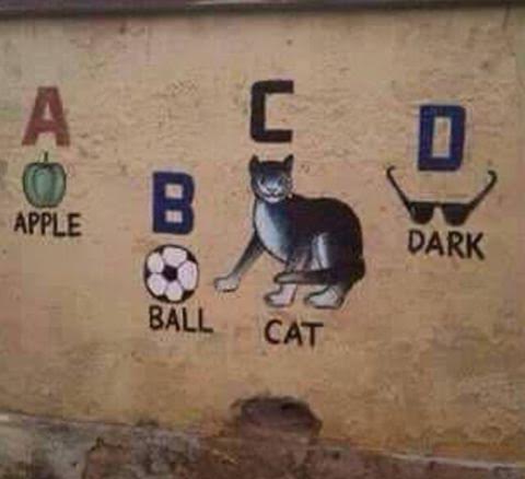 What do you think of this wall art in a school?