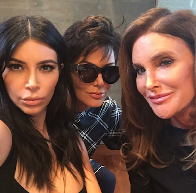Kris Jenner and Caitlyn share a picture with Kim