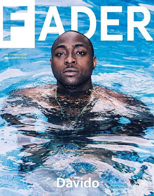 Nigerian Singer Davido on the cover of Fader, a US Magazine