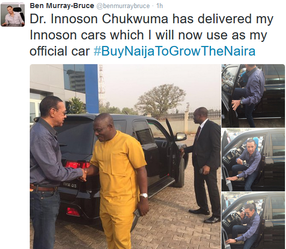 Ben Murray Bruce receives his order of made-in Nigeria cars from Innoson