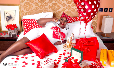Eniola Badmus in a Valentine themed photoshoot