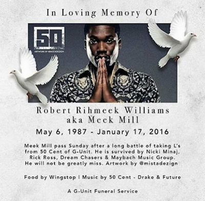 RIP Meek Mill - From 50 Cent - Lol