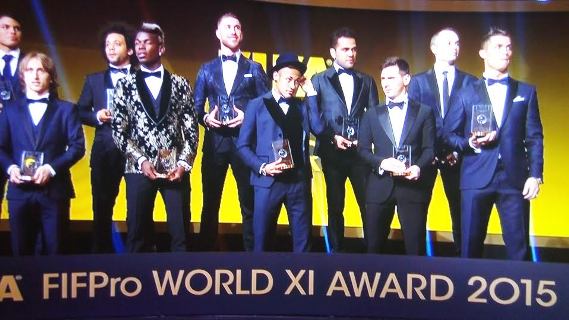 Lionel Messi wins 2015 FIFA Ballon D'Or