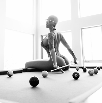Amber Rose shares pool table pictures