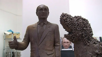 Vladimir Putin and Dog made with Chocolate
