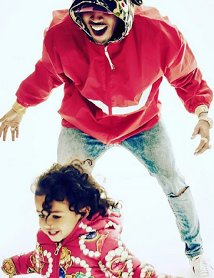 Chris Brown in cute play with Royalty