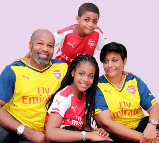 What a beautiful Arsenal family Actor Yemi Solade has
