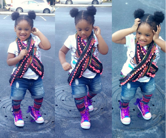 Meet 2Face Idibia's cute daughter