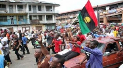 Thousands of IPOB members spotted marching in Enugu Nigeria