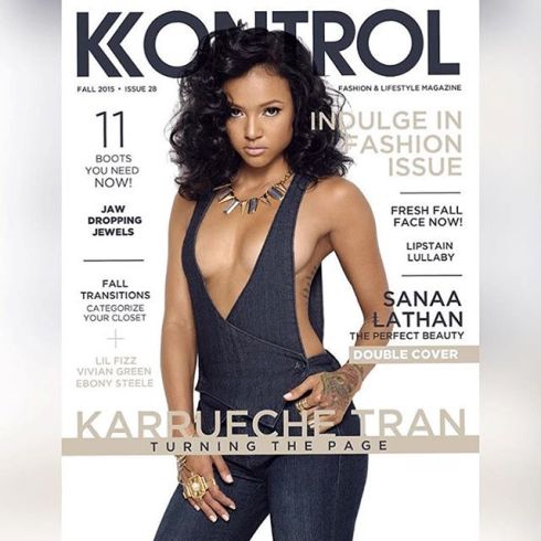 Karrueche Tran on the cover of Kontrol mag