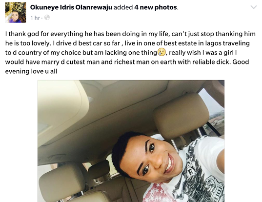 This Nigerian man wants to be a girl