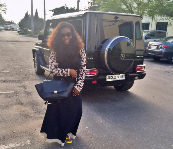 Ghanaian star Jackie Appiah shows off G-wagon