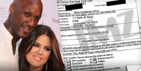 Lamar Odom and Khloe Kardashian withdraw divorce papers