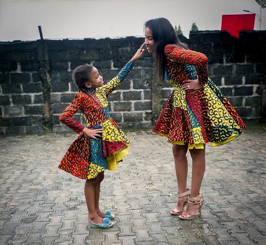 Cute photo of Ibinabo Fiberesima and Daughter