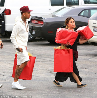 Several Celebrities and their children attend Tyga's son's birthday party