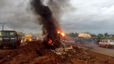 Petrol Tanker explodes in Ogun State