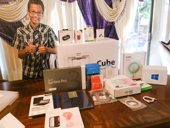 Ahmed Mohammed showered with Microsoft gifts