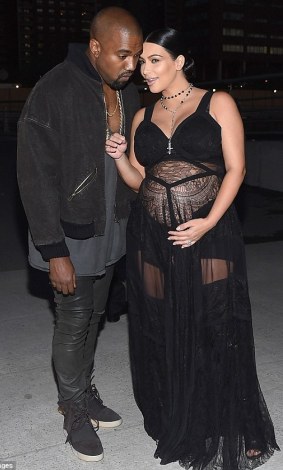 Kim K and Kanye West attended a Givenchy show at New York Fashion week