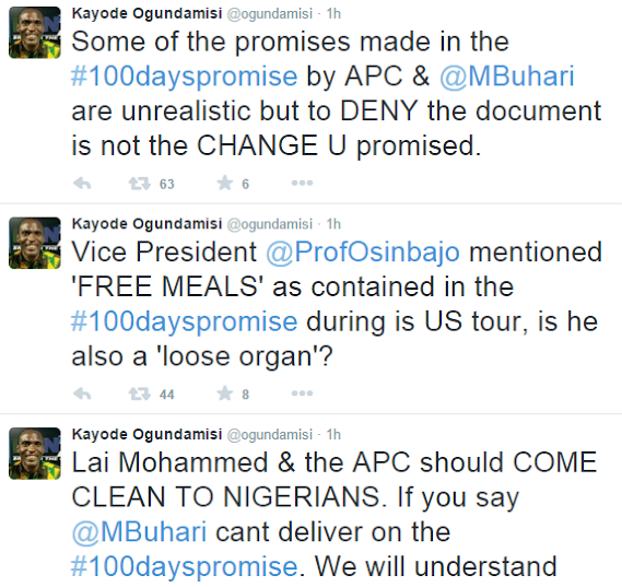 Political Activist mad at APC denying Buhari's 100 Days in office promise