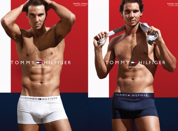 Rafael Nadal poses for Tommy Hilfiger underwear