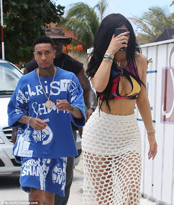 Tyga and Kylie out in Mexico
