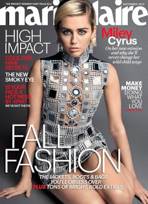 Miley Cyrus on the cover of Marie Claire