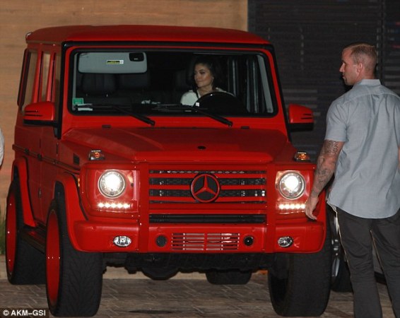 Kylie Jenner drives a 2015 Mercedes G-Wagon as she gets ready for her birthday