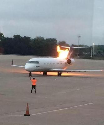 Huge Plane Disaster averted in Nashville airport when a plane started burning