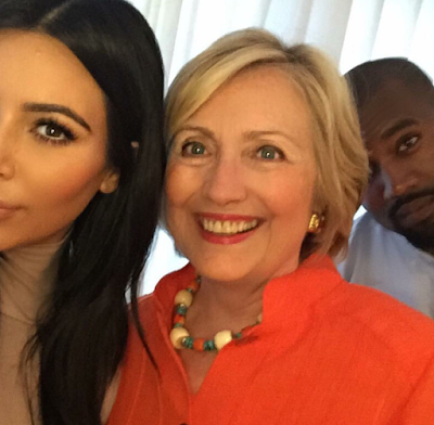 Hillary Clinton and Kim Kardashian share a selfie