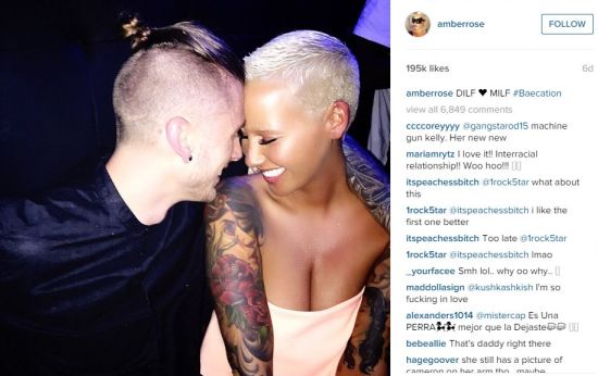 Amber Rose and Machine Gun Kelly breakup over Tour