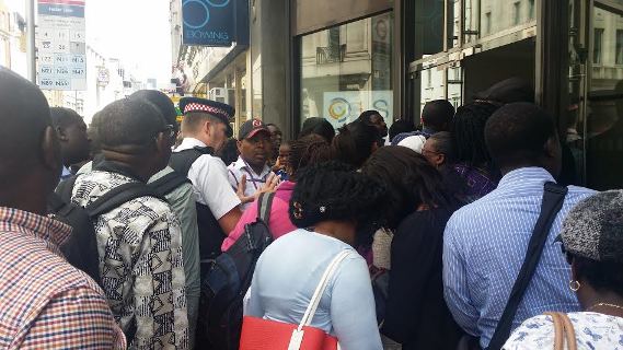 Chaos at Nigerian embassy in London UK over BVN