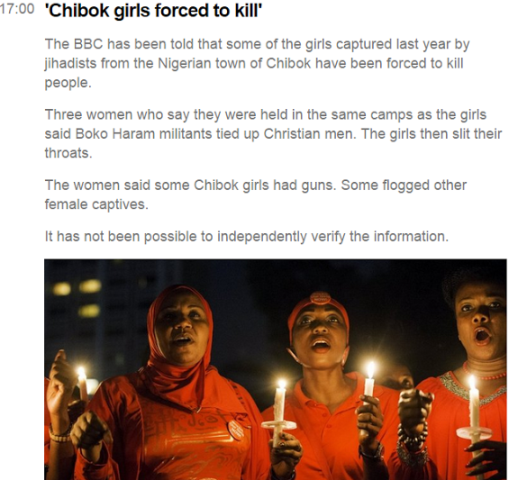 Chibok Girls killed for Boko Haram