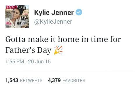 Kylie Jenner on fire for Father's Day Tweet