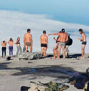 They stripped naked on top of a Malaysian mountain and caused an earthquake