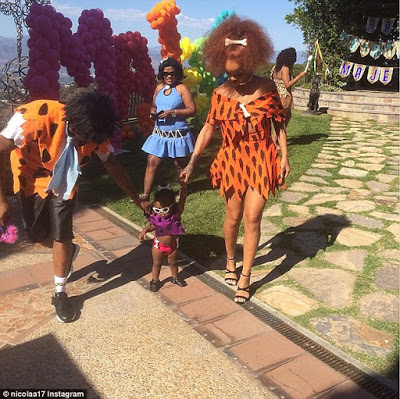 Rihanna cutes up for her cousin's daughter's birthday party