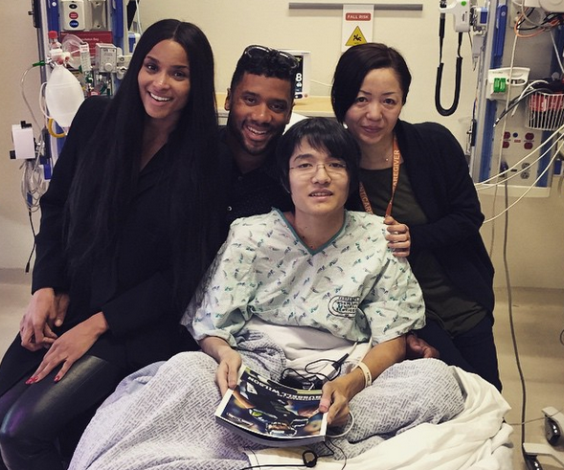 Ciara and Russell Wilson visit Seattle Children's hospital