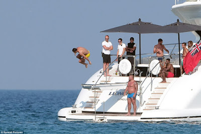Cristiano Ronaldo must be a good swimmer - dude jumped into the ocean