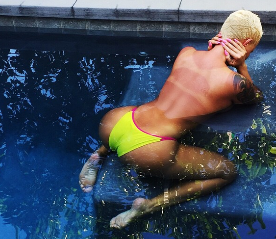 Amber Rose shares hot Pool picture